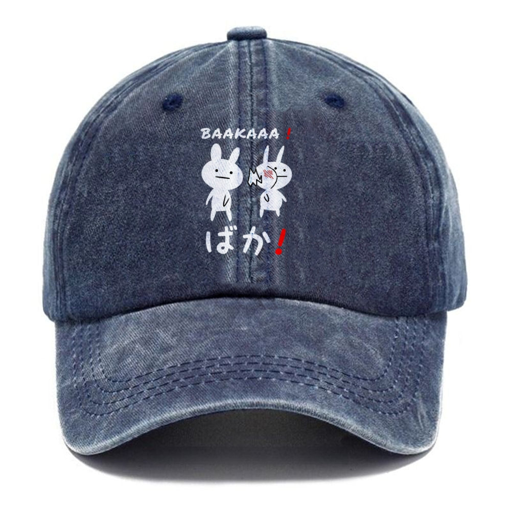 Anime Baka Manga Slap Washed Cap
