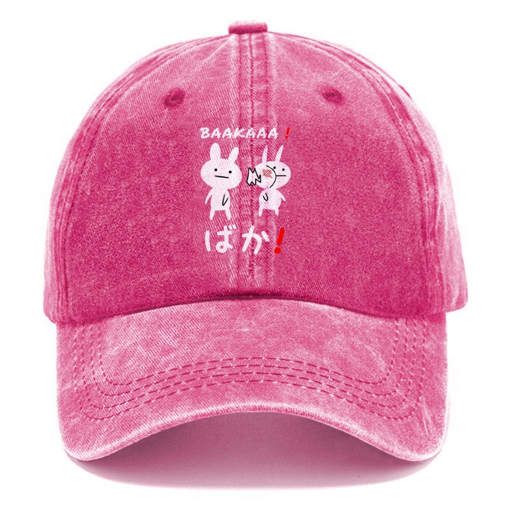 Anime Baka Manga Slap Washed Cap