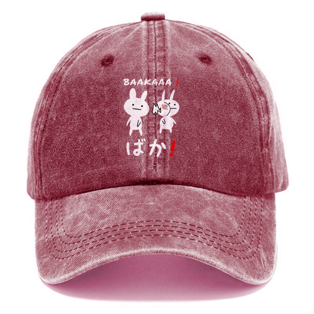 Anime Baka Manga Slap Washed Cap