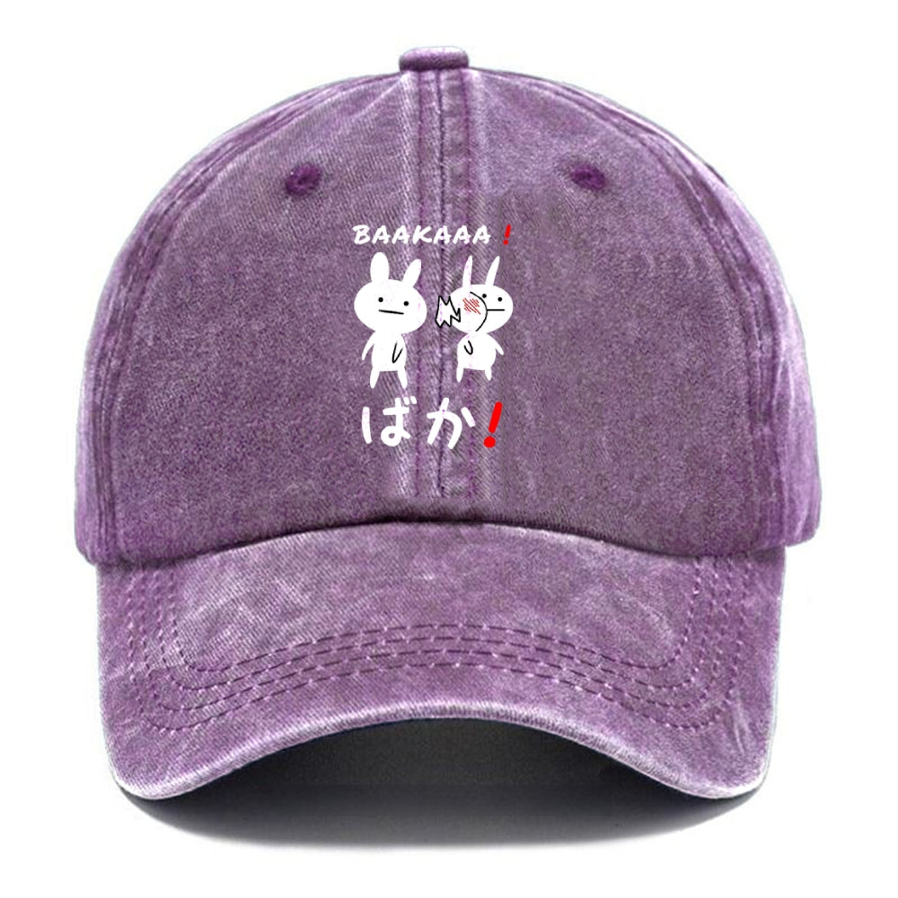 Anime Baka Manga Slap Washed Cap