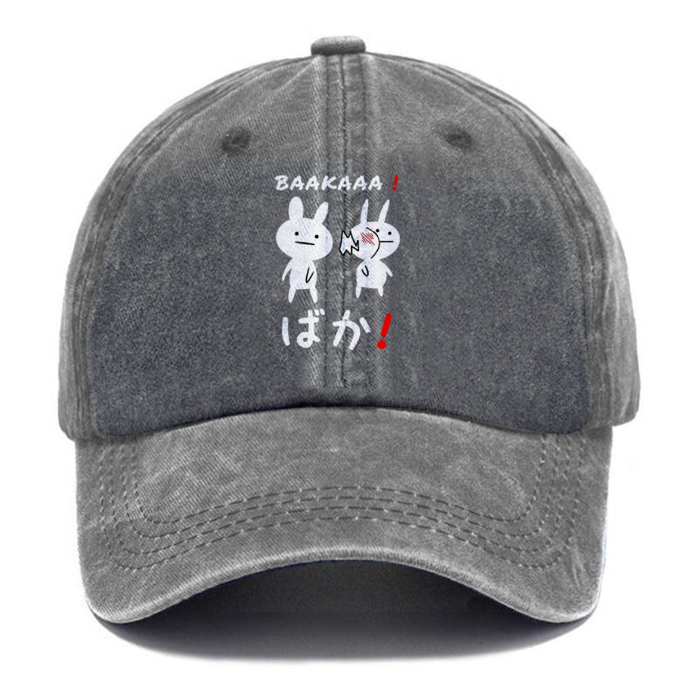 Anime Baka Manga Slap Washed Cap