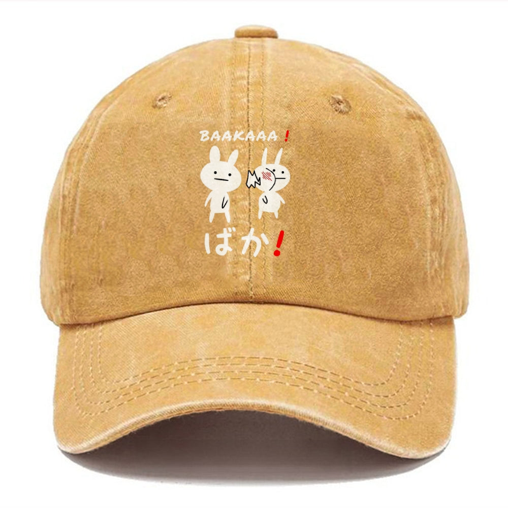 Anime Baka Manga Slap Washed Cap