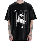 Unisex Got Too Silly Goose Printed Washed Tee