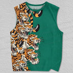 Unisex Tiger Printed Tank Top