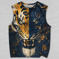 Unisex Tiger Printed Tank Top