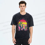 Unisex Yayoi Kusama Cactus Printed Washed Tee