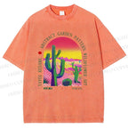 Unisex Yayoi Kusama Cactus Printed Washed Tee