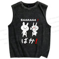 Unisex Stupid Bunny Printed Washed Tank Top