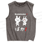 Unisex Stupid Bunny Printed Washed Tank Top