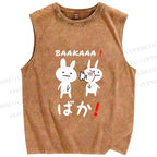 Unisex Stupid Bunny Printed Washed Tank Top