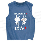 Unisex Stupid Bunny Printed Washed Tank Top