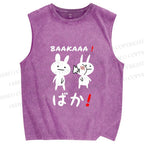 Unisex Stupid Bunny Printed Washed Tank Top