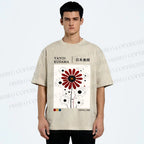 Unisex Yayoi Kusama Flower Printed Washed Tee