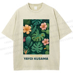 Unisex Yayoi Kusama Jungle Printed Washed Tee