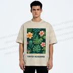 Unisex Yayoi Kusama Jungle Printed Washed Tee