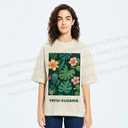 Unisex Yayoi Kusama Jungle Printed Washed Tee