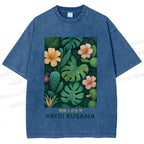 Unisex Yayoi Kusama Jungle Printed Washed Tee