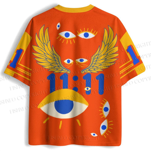 Art Abstract Eyes Printed Jersey Shirts