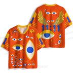 Art Abstract Eyes Printed Jersey Shirts