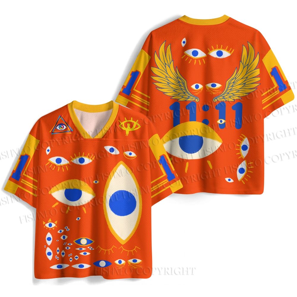 Art Abstract Eyes Printed Jersey Shirts