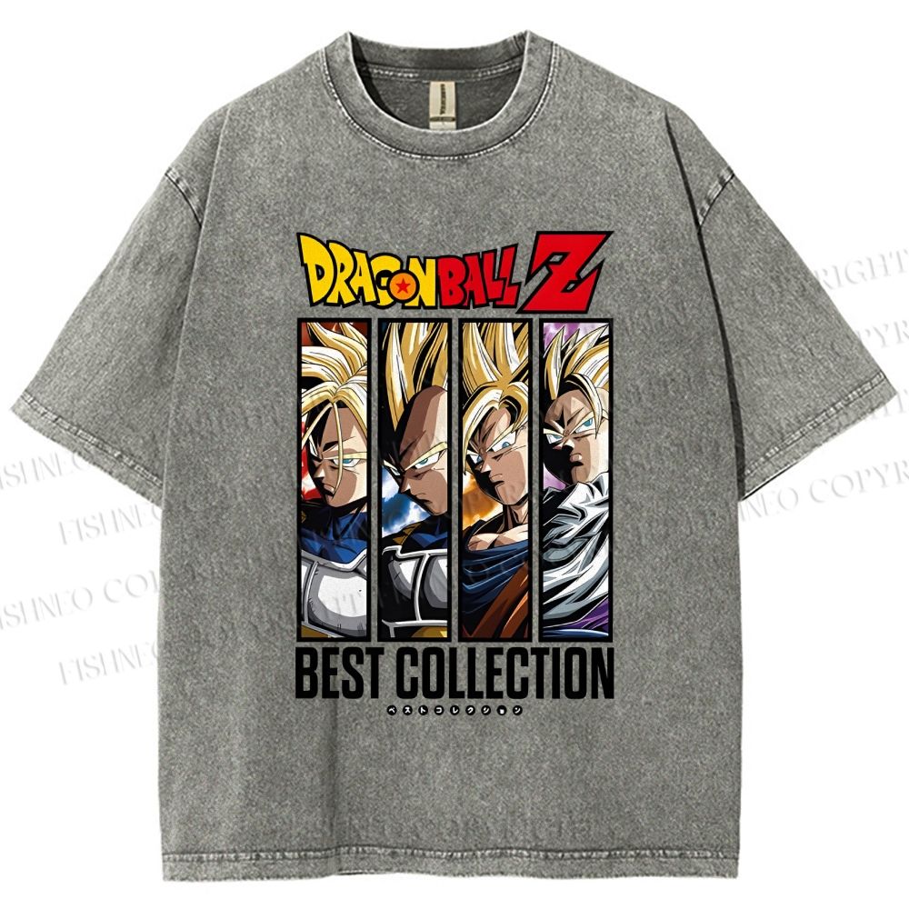 Unisex Dragon Ball Printed Washed Tee