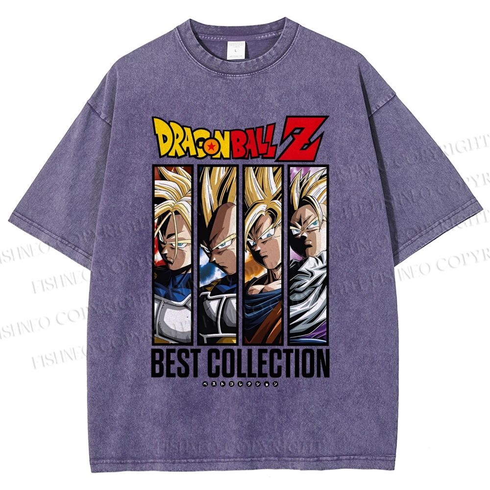 Unisex Dragon Ball Printed Washed Tee