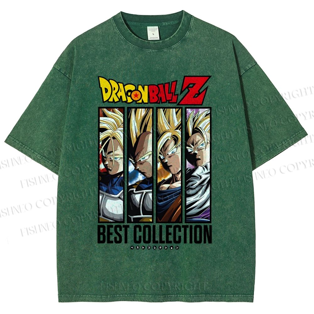 Unisex Dragon Ball Printed Washed Tee