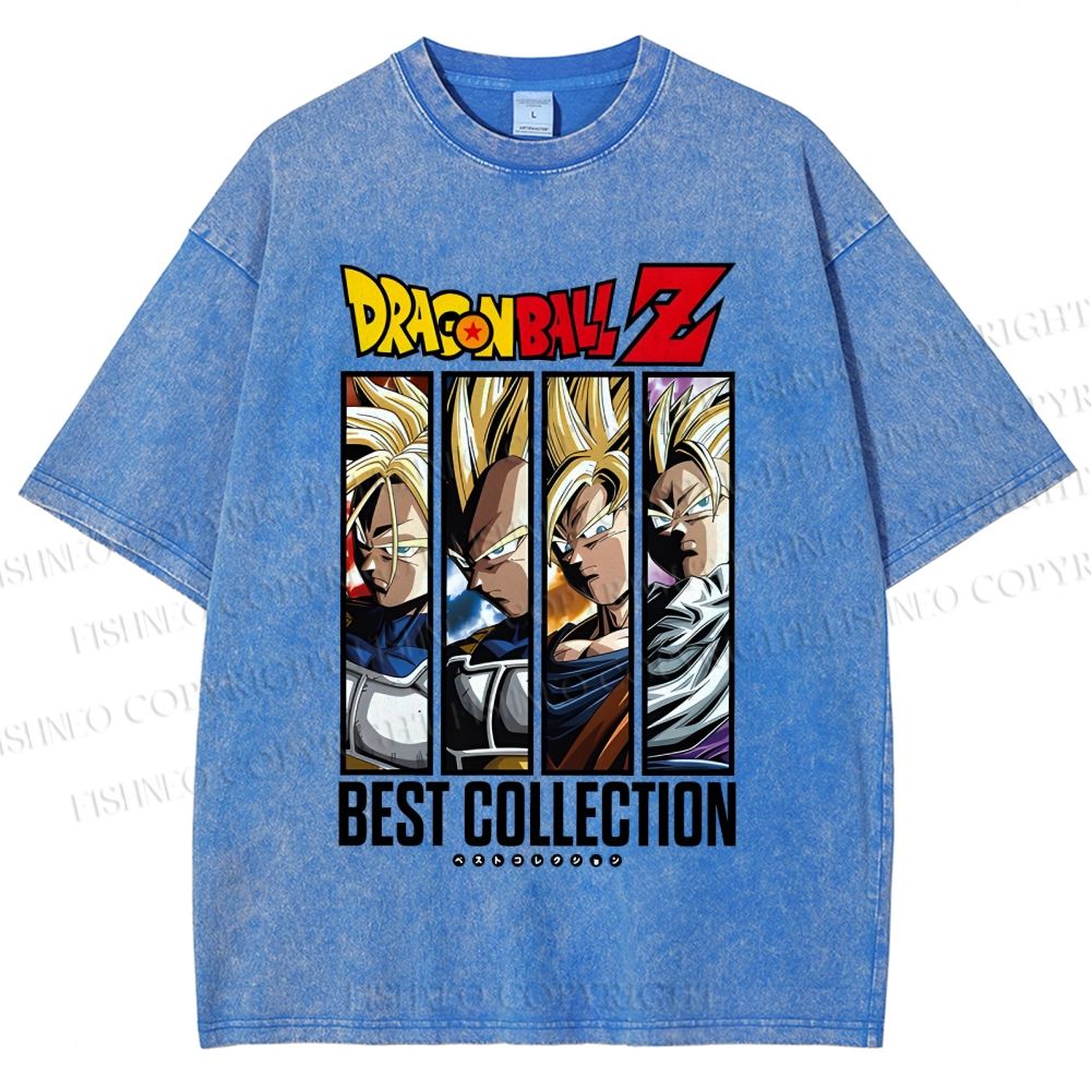 Unisex Dragon Ball Printed Washed Tee
