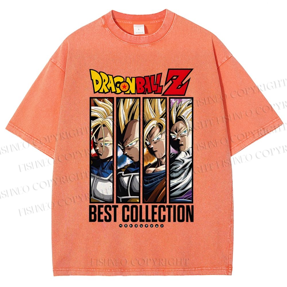 Unisex Dragon Ball Printed Washed Tee