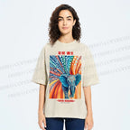 Unisex Yayoi Kusama Polka Dot Elephant Printed Washed Tee