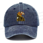 Unisex Panther Vintage Casual Washed Cap