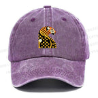 Unisex Panther Vintage Casual Washed Cap