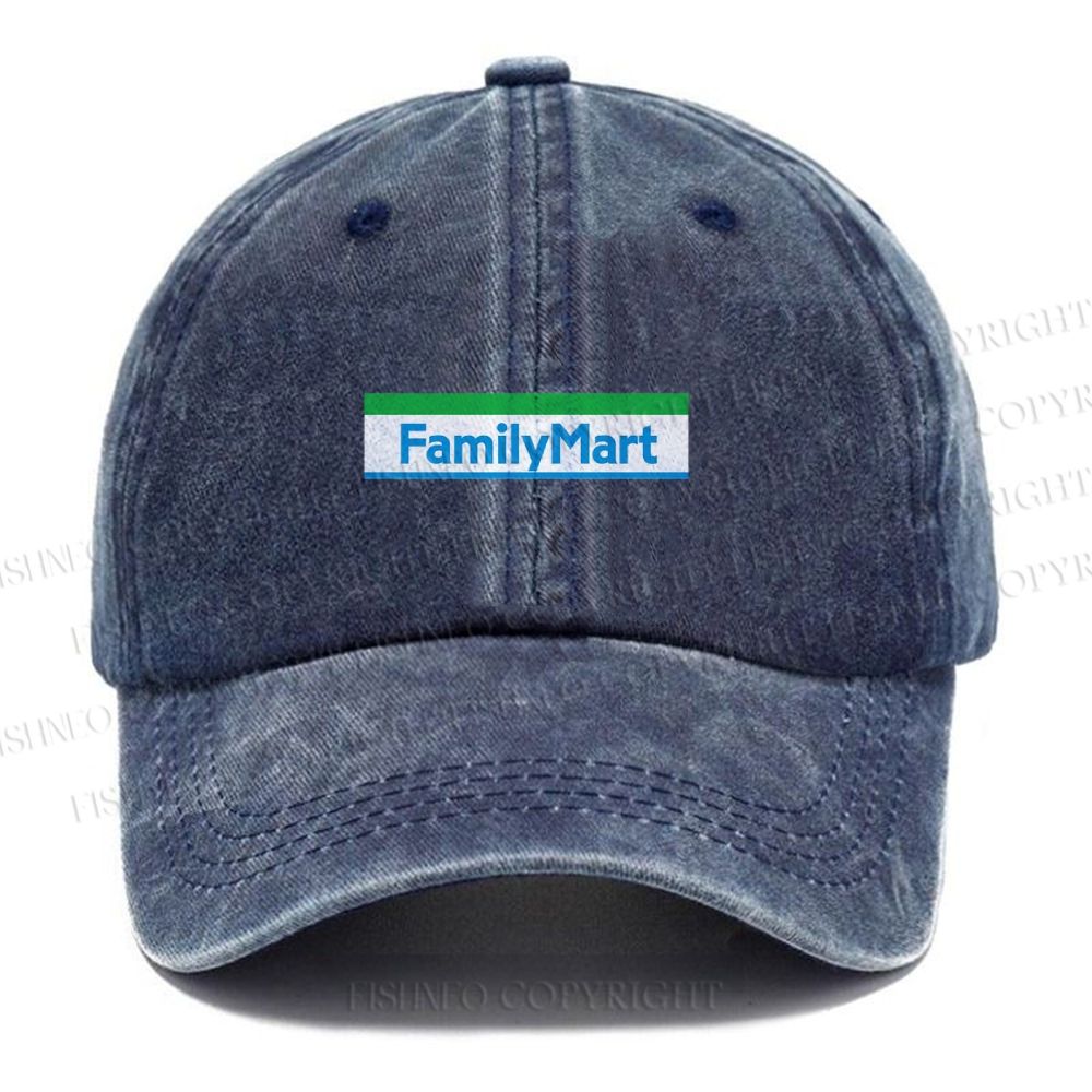 Unisex Vintage FamilyMart Casual Washed Cap