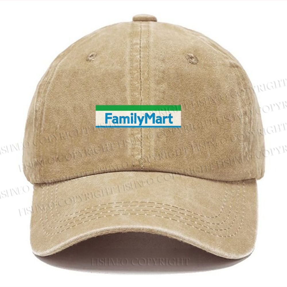 Unisex Vintage FamilyMart Casual Washed Cap