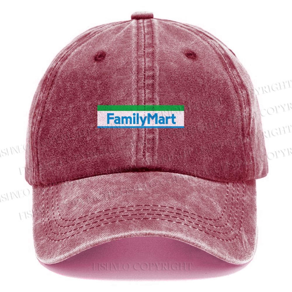 Unisex Vintage FamilyMart Casual Washed Cap