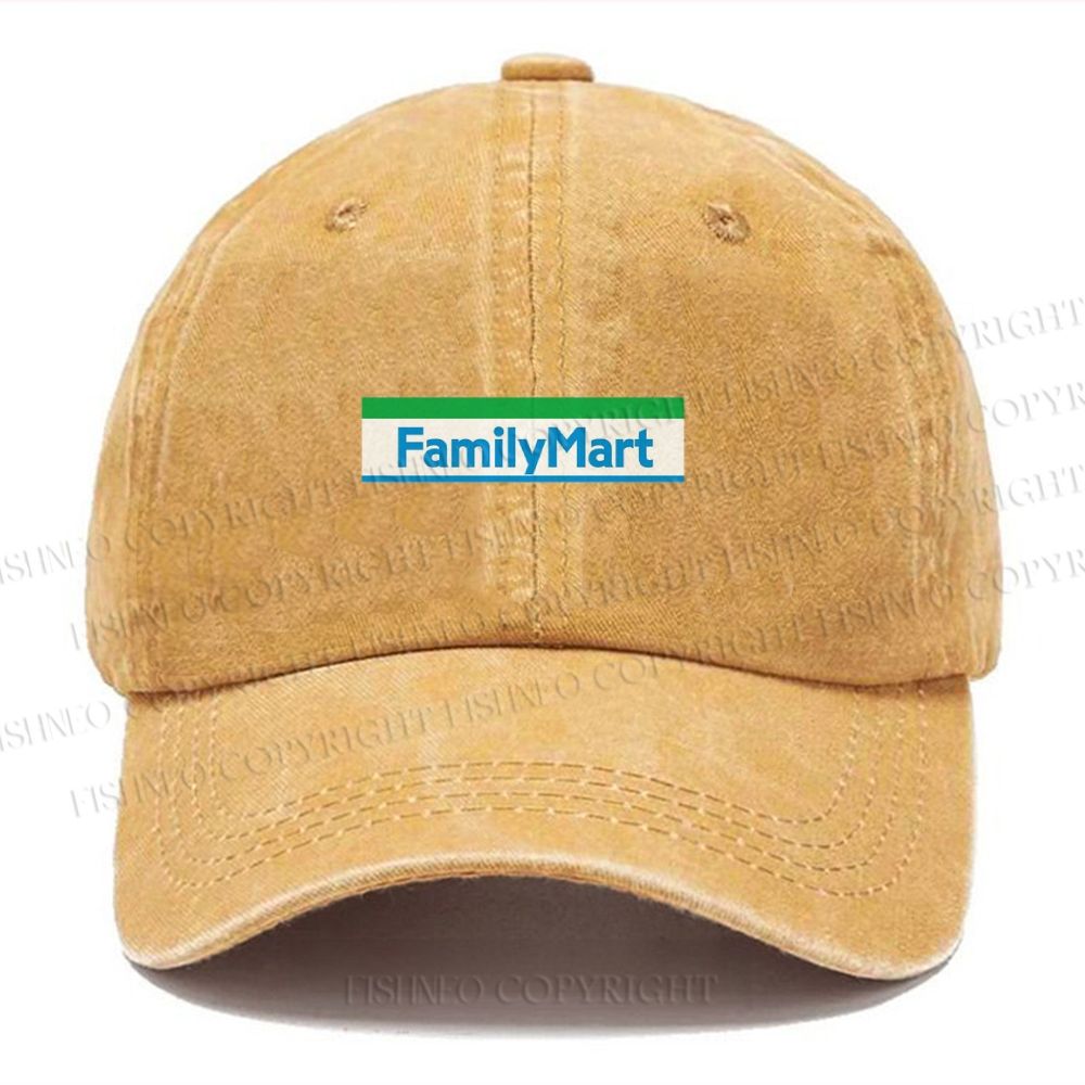 Unisex Vintage FamilyMart Casual Washed Cap