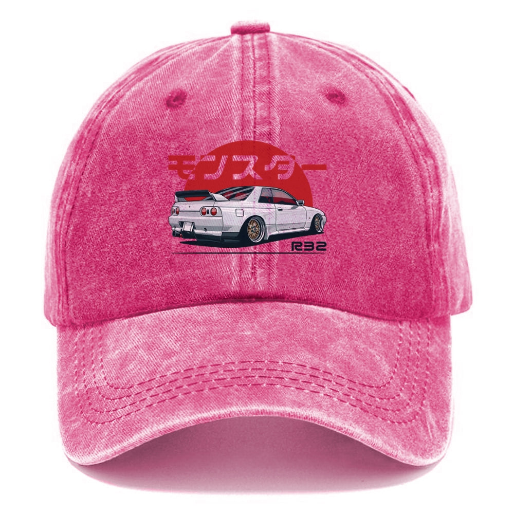 Monster. Skyline R32 GTR Washed Cap