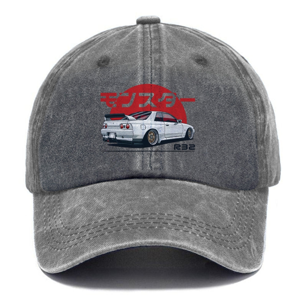 Monster. Skyline R32 GTR Washed Cap