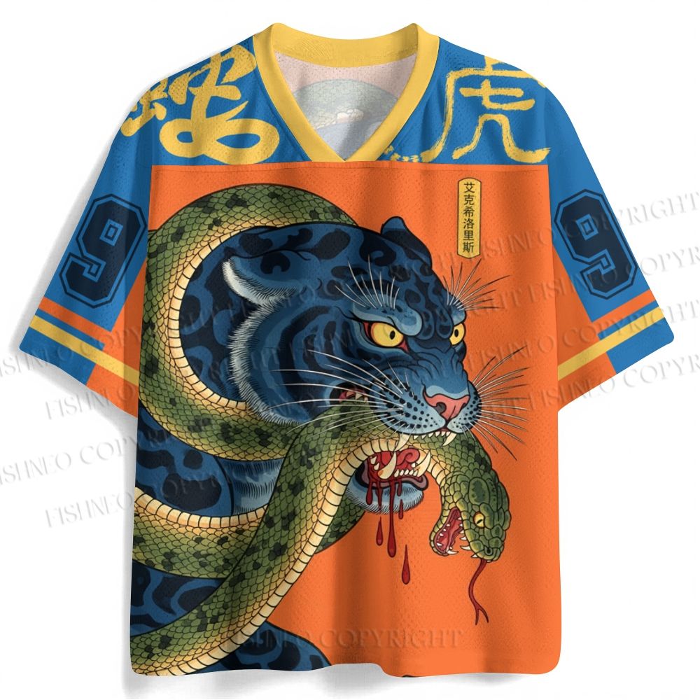 Blue Tiger Got Snake Jersey Shirts