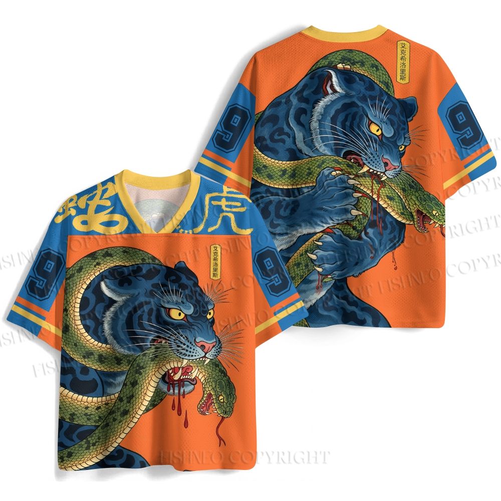 Blue Tiger Got Snake Jersey Shirts