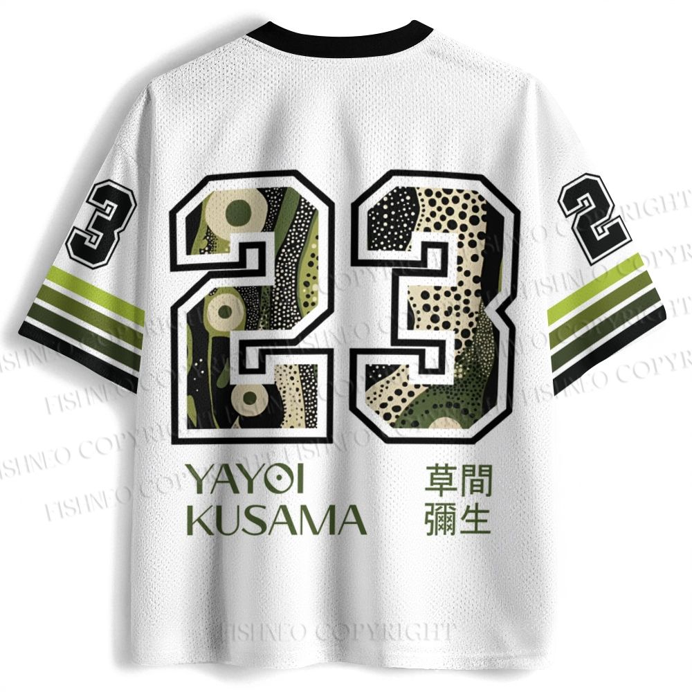 Yayoi Kusama Green Wood Jersey Shirts