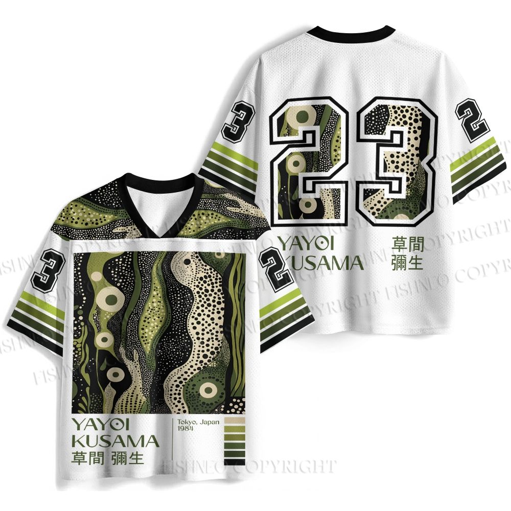 Yayoi Kusama Green Wood Jersey Shirts