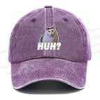 Unisex Vintage Casual Funny Cat Meme Washed Cap
