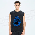 Unisex I Forget How To Rest Printed Washed Tank Top