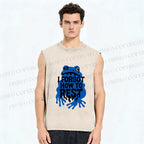 Unisex I Forget How To Rest Printed Washed Tank Top