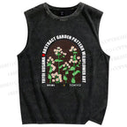 Unisex Yayoi Kusama Daisy Printed Washed Tank Top