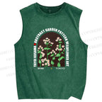 Unisex Yayoi Kusama Daisy Printed Washed Tank Top
