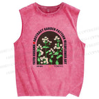 Unisex Yayoi Kusama Daisy Printed Washed Tank Top