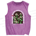 Unisex Yayoi Kusama Daisy Printed Washed Tank Top
