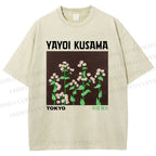 Unisex Yayoi Kusama Daisy Printed Washed Tee